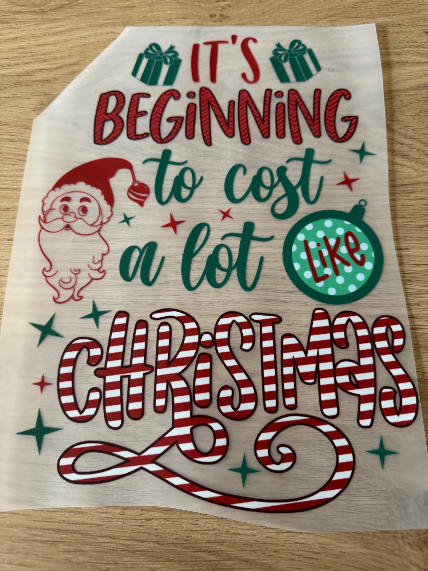 It`s beginning to cost a lot like Christmas